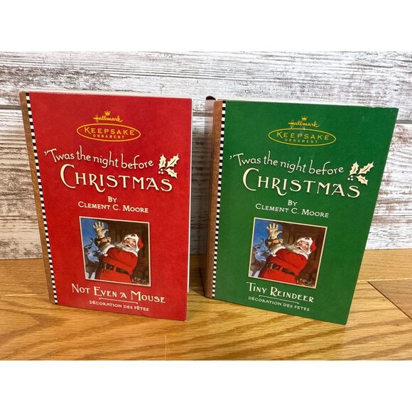 Hallmark Keepsake Ornaments "Not Even A Mouse" & "Tiny Reindeer" Christmas Decor - Picture 1 of 7